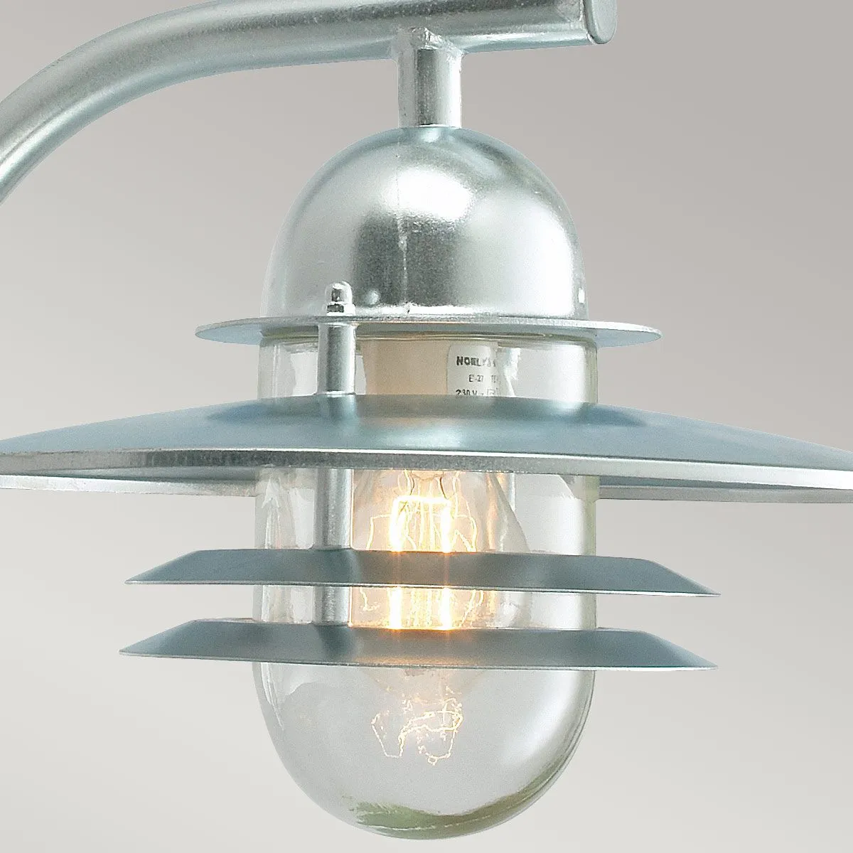 Oslo 1 Light Wall Lantern - Galvanised | Galvanised