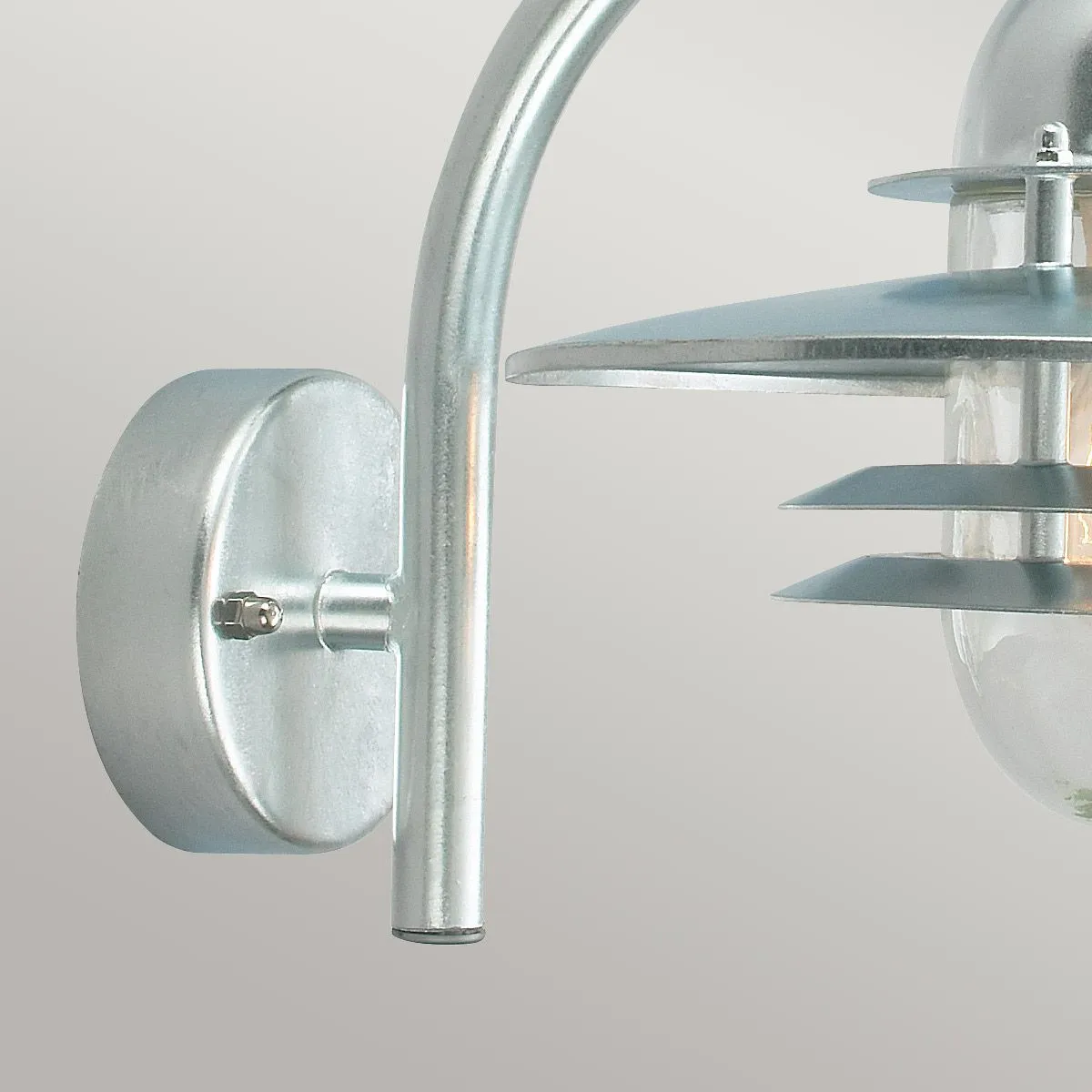 Oslo 1 Light Wall Lantern - Galvanised | Galvanised