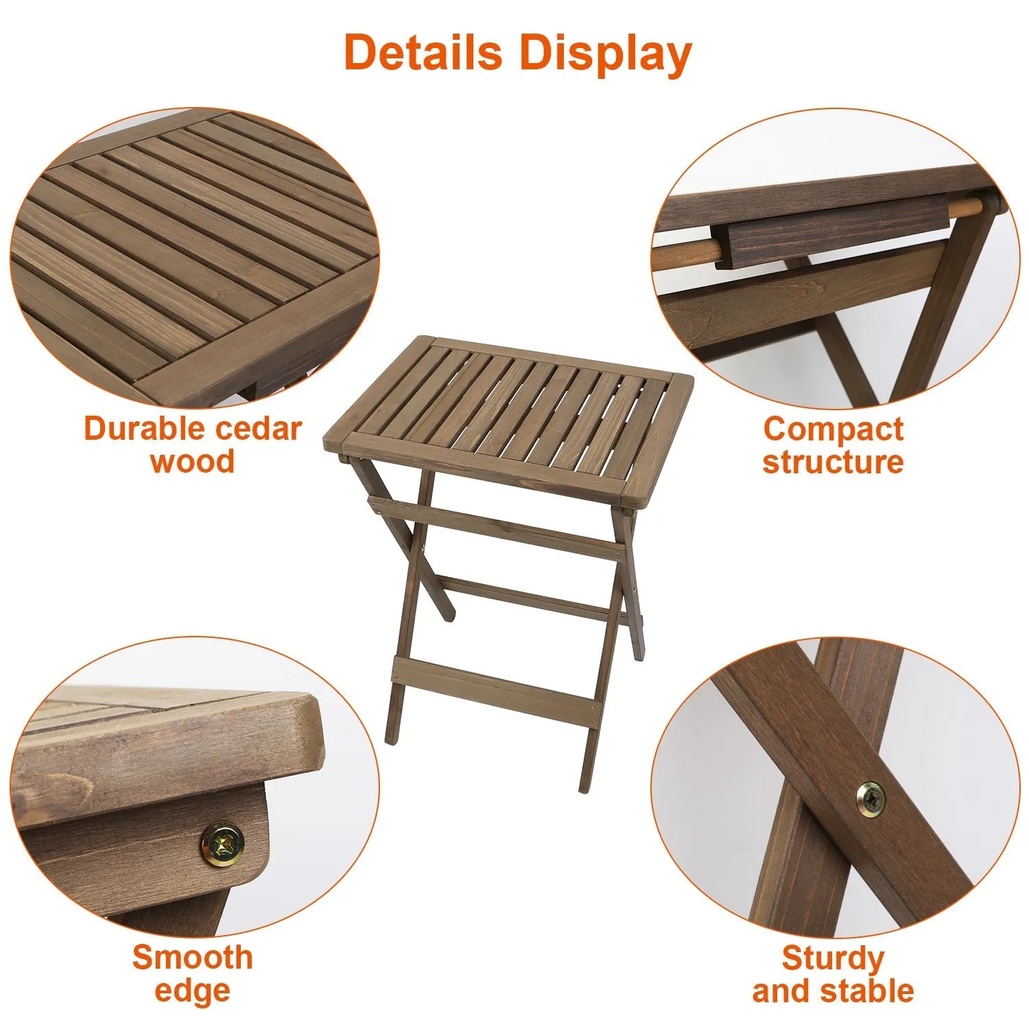 Outdoor Side Table Portable Folding Table