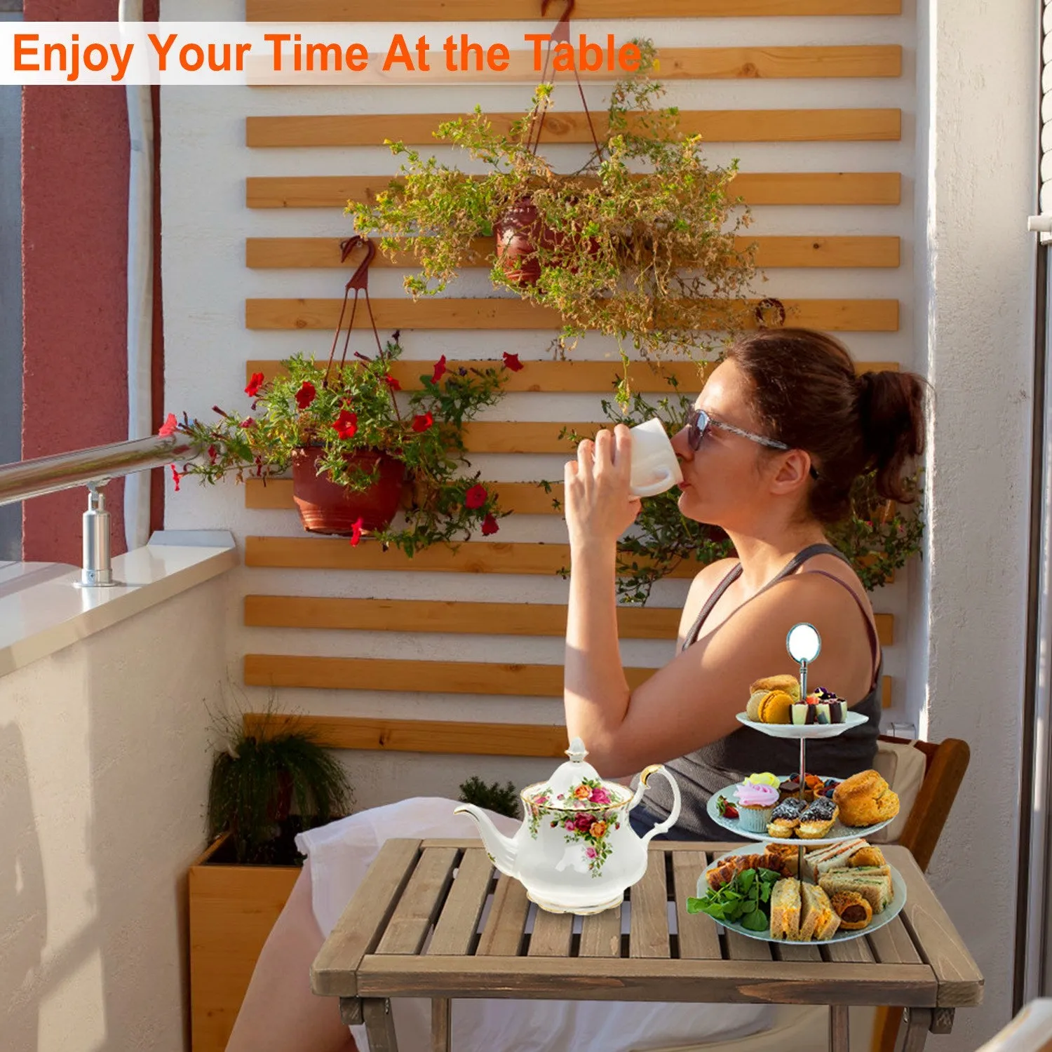 Outdoor Side Table Portable Folding Table