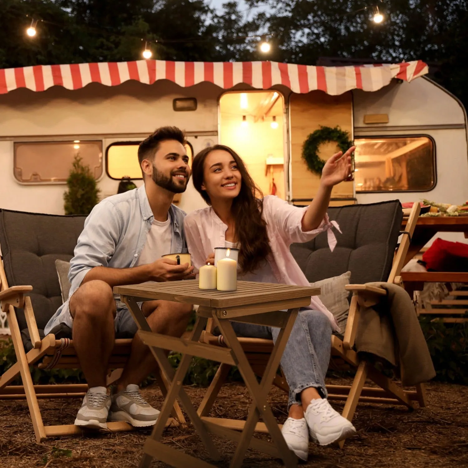 Outdoor Side Table Portable Folding Table