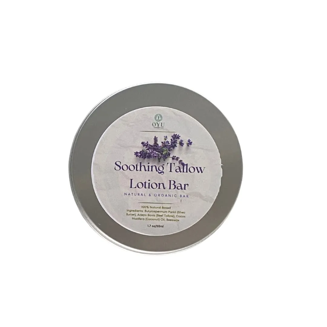 Oyu Botanica Grass-Fed Beef Tallow Lotion Bar – Ultra-Hydrating Butter Blend for Dry & Sensitive Skin