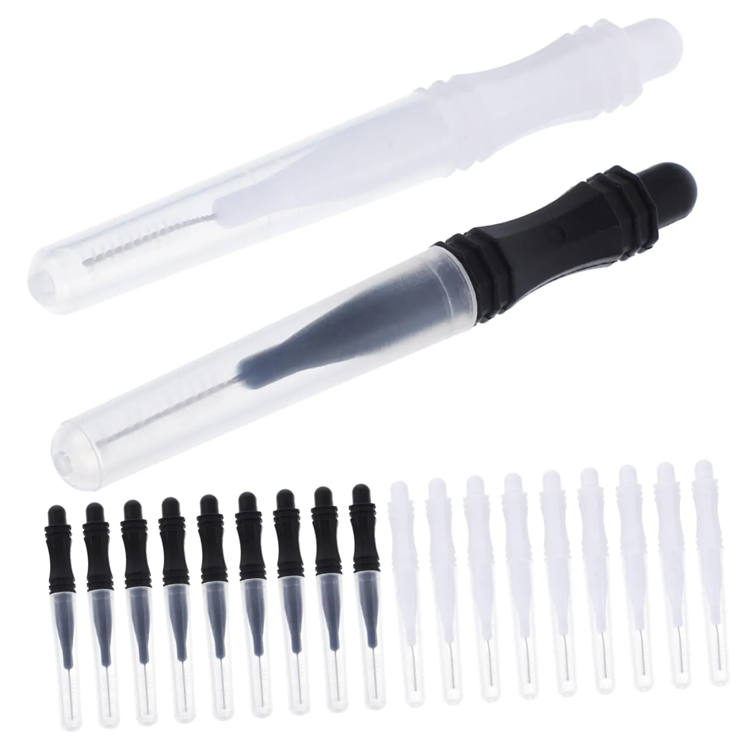 PartyKindom 60 pcs Micro Eyebrow Brush with Caps Eyebrow Lamination Tool Portable Brow Brush for Eyelash Extensions Compact and Durable and Colors for Makeup Application