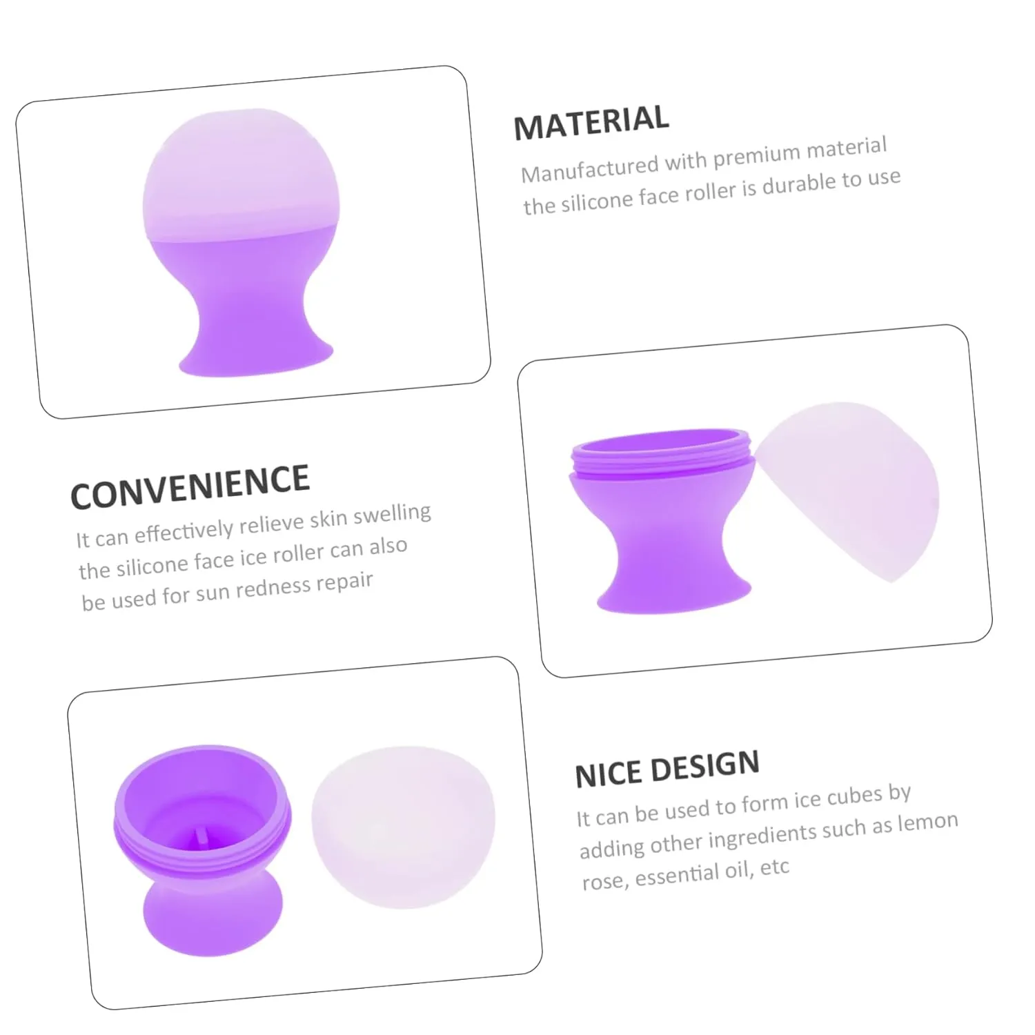 PartyKindom Silicone Face Icing Tool for Skin Care for Cooling Eyes Face Relieves Puffiness Edema Multi Functional Massager for Home Use Design