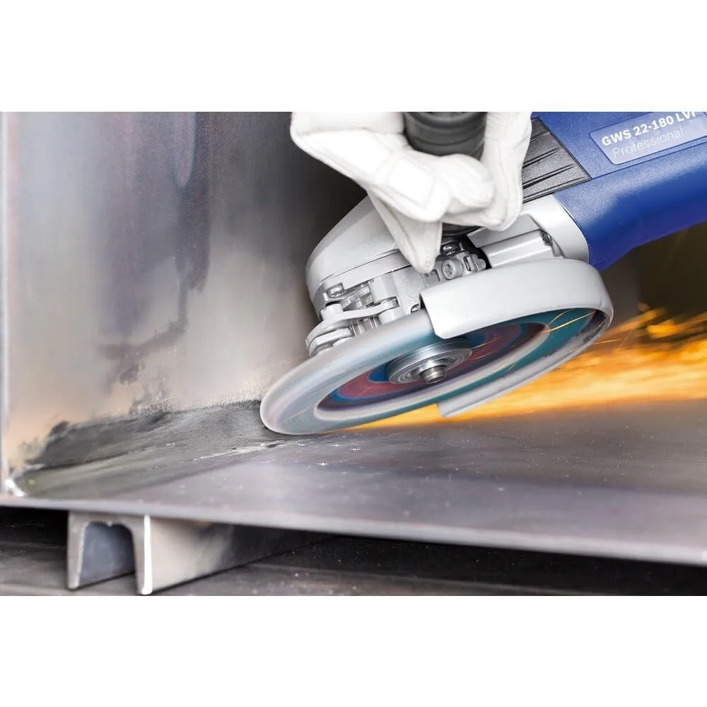 PFERD POLIFAN®-Curve Radial Type Flap Disc - 4-1/2" x 5/8-11" Thread, 40 Grit Zirconia, Welding Accessory and Angle Grinder Attachment - For Steel and Stainless Steel (INOX) Grinding - Pack of 1 - Part 67212