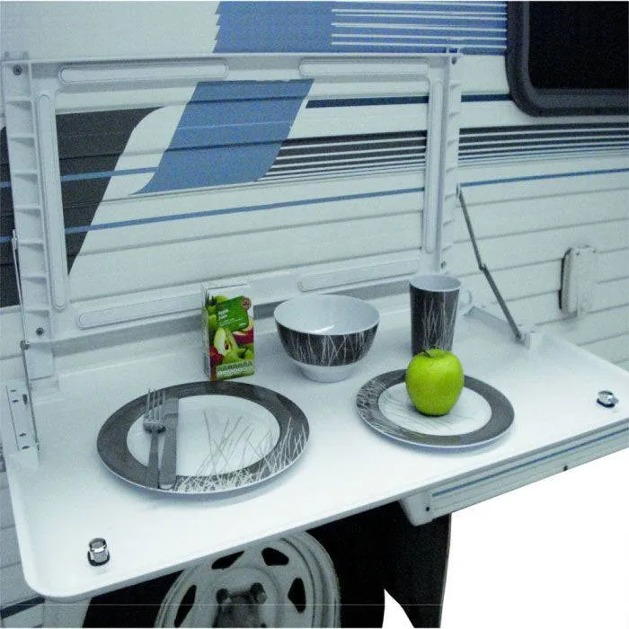 Picnic Table W/Backing Plate -White 805 x 435mm