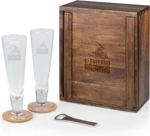 PICNIC TIME Brown Cleveland Browns Pilsner Beer Gift Set for 2