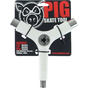 Pig Skate Tool-White Tri-Socket/Threader