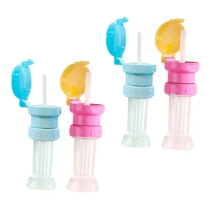 POPETPOP 4 Pack Kids Water Bottle Straw Caps Toddler Bottle Adapter Straw for Children Durable and Easy to Install