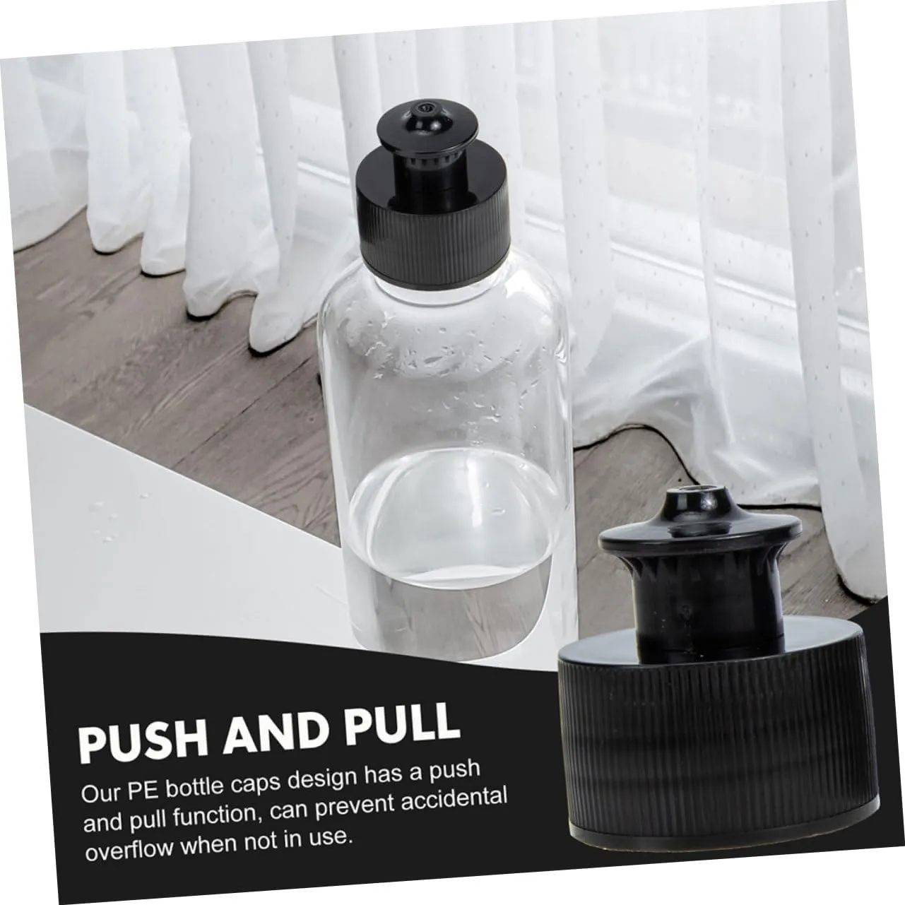 POPETPOP Push Pull Replacement Bottle Caps Flask Covers Assorted Bottle Replacement Top Sports Water Bottle Push