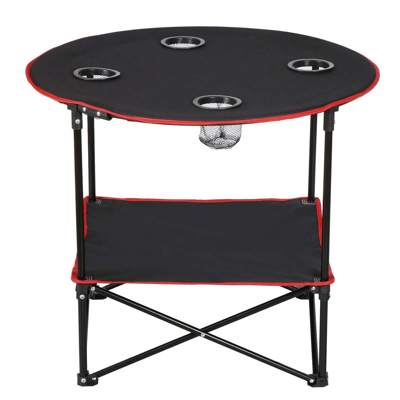 portable folding picnic table with cup holders and carry bag