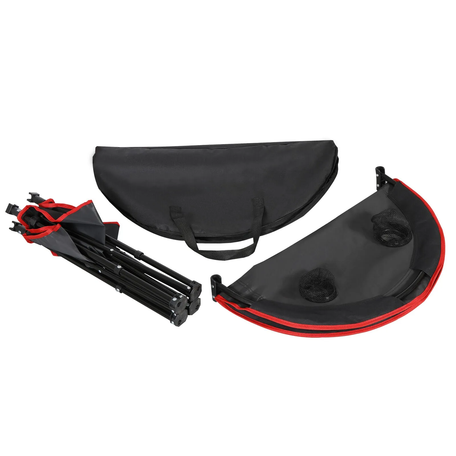 portable folding picnic table with cup holders and carry bag