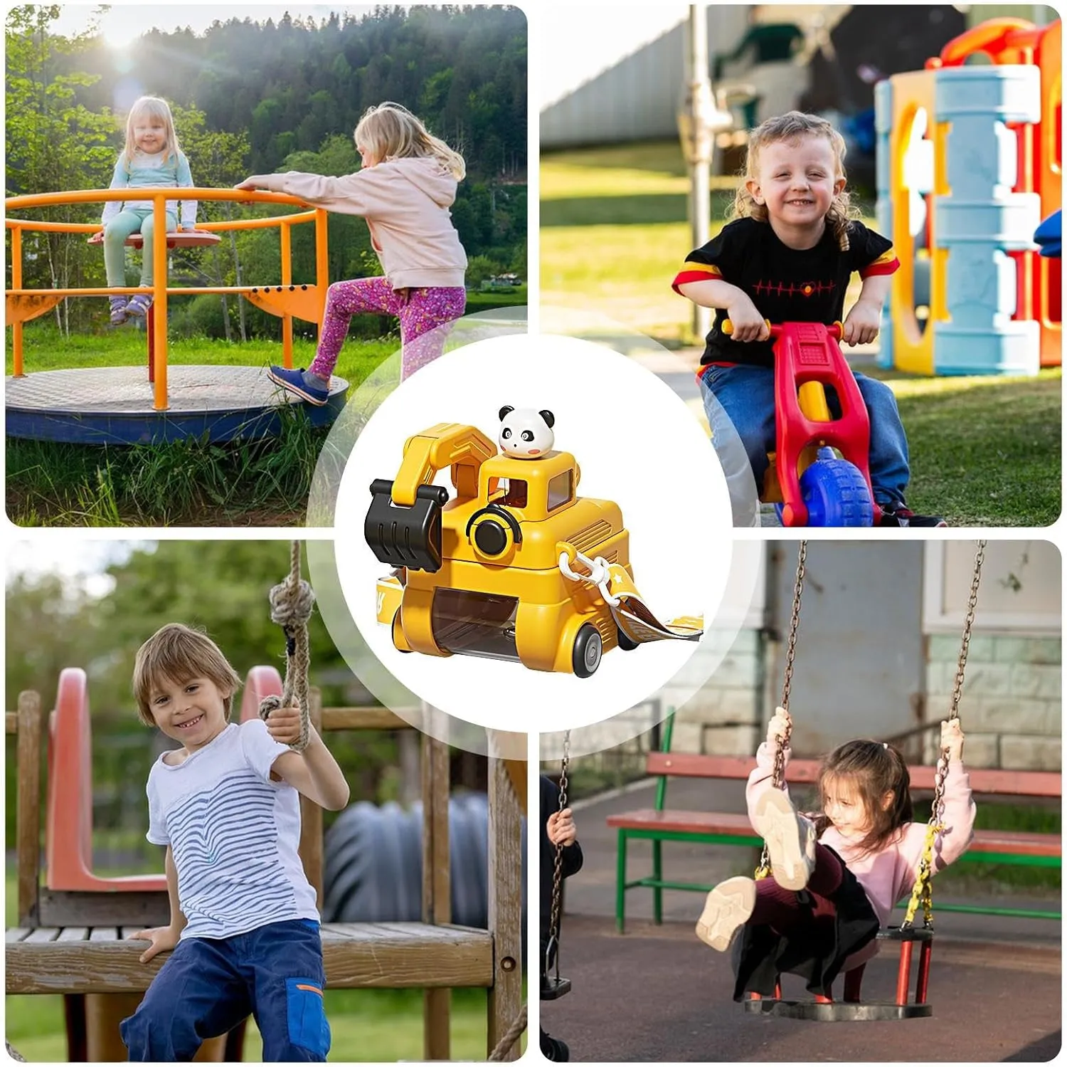Portable Water Bottles | Excavator-Shaped Water Cup for Kids | Funny Hydration Companion with Straw and Strap for Students Preschoolers Beach Picnic Hiking