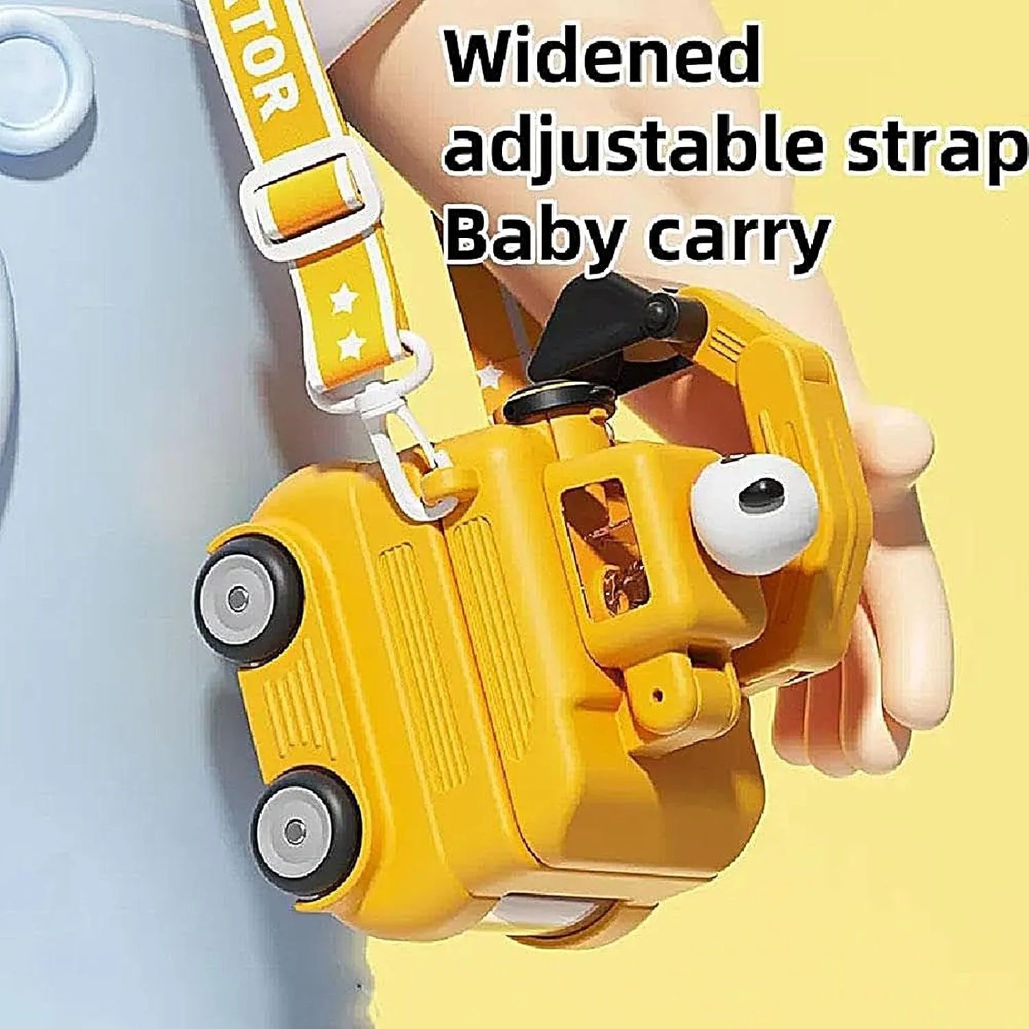 Portable Water Bottles | Excavator-Shaped Water Cup for Kids | Funny Hydration Companion with Straw and Strap for Students Preschoolers Beach Picnic Hiking