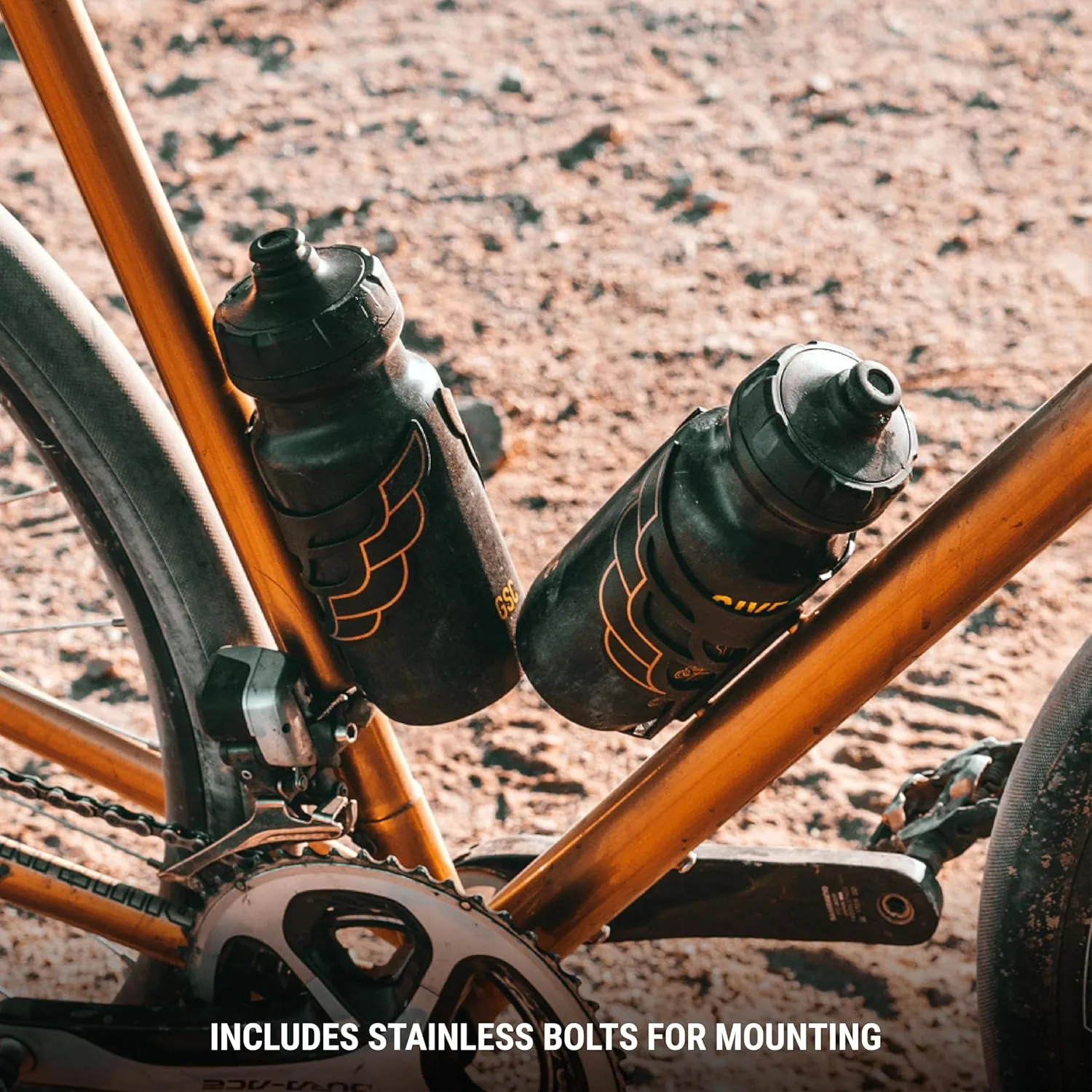Portland Design Works Water Bottle Cage - Lightweight Water Bottle Holder for Bikes, Owl Cage, Snowy Owl