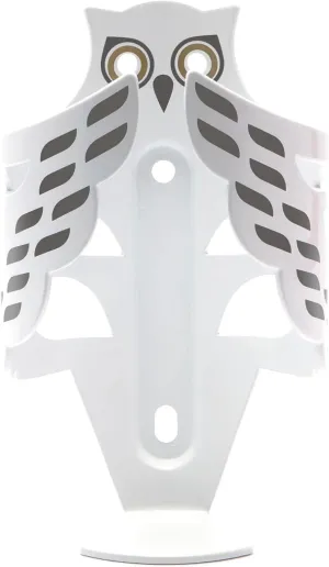 Portland Design Works Water Bottle Cage - Lightweight Water Bottle Holder for Bikes, Owl Cage, Snowy Owl
