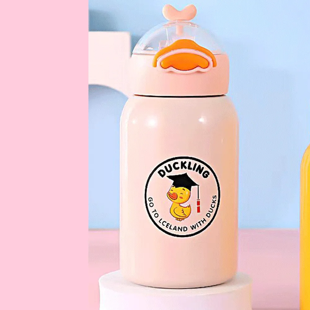 Premium quality cute duckling kids sipper bottle(400mL)