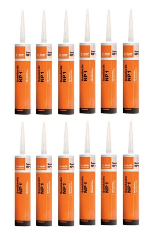 Primesource NP1 PolySeal Black 10oz Multi-Purpose Polyurethane Caulk 12 Count Water Resistant
