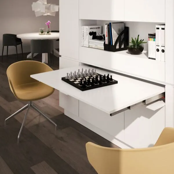 Pull-Out Peninsula Table from a drawer compartment – Space-Saving & Accessible Design