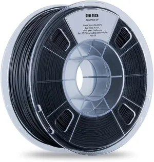 R QIDI TECHNOLOGY PA12-CF Nylon Filament 1.75 Black, Carbon Fiber Nylon Filament 1.75mm 1Kg Spool 3D Printer Filament, High Strength, High Precision, No Warpage, Low Moisture Sensitivity