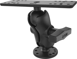 RAM Mounts RAM-111U-B Marine Electronic Mount with Short Arm Compatible with Garmin, Lowrance, Humminbird   More