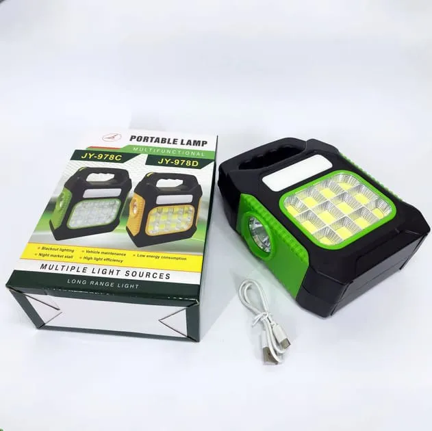 (Random Function, Power Bank / Rechargeable Lantern with Solar Lantern Mystery sale Attractive pricing color) Portable Camping JY-978D