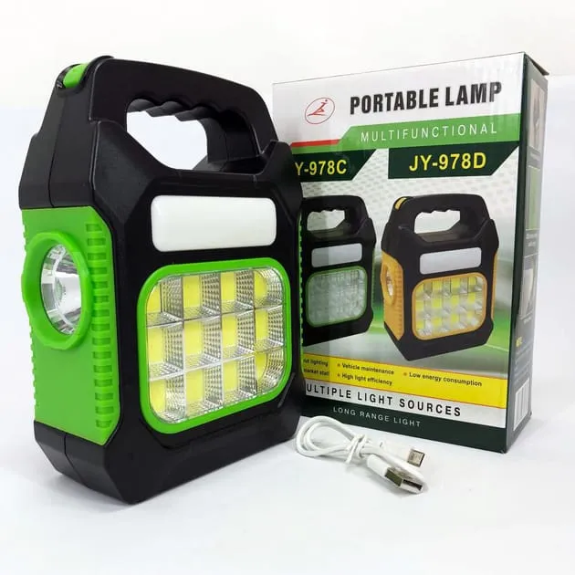 (Random Function, Power Bank / Rechargeable Lantern with Solar Lantern Mystery sale Attractive pricing color) Portable Camping JY-978D