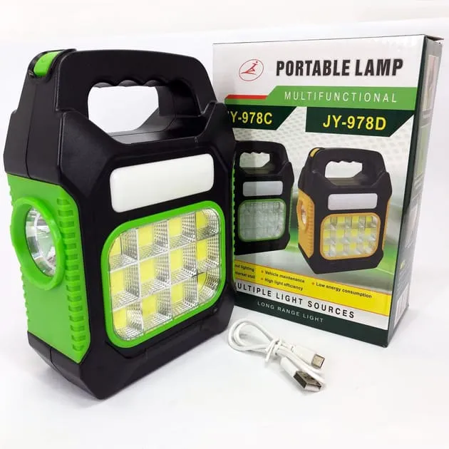 (Random Function, Power Bank / Rechargeable Lantern with Solar Lantern Mystery sale Attractive pricing color) Portable Camping JY-978D