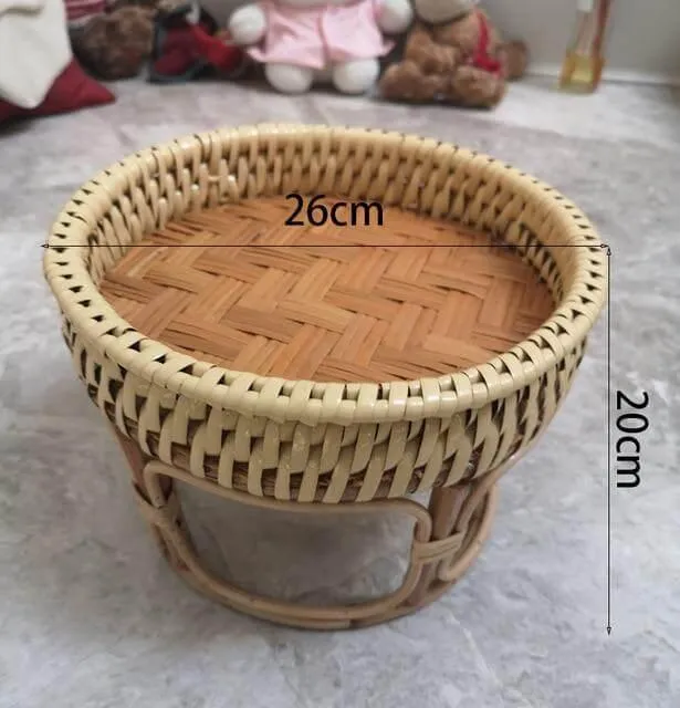 Rattan Picnic Tray - Versatile Outdoor Serving Table