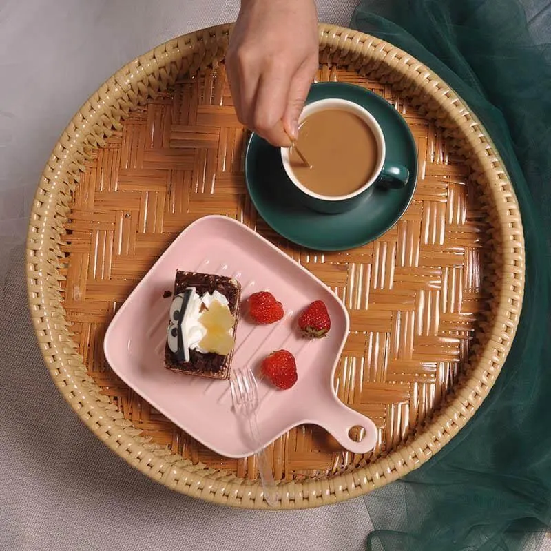 Rattan Picnic Tray - Versatile Outdoor Serving Table