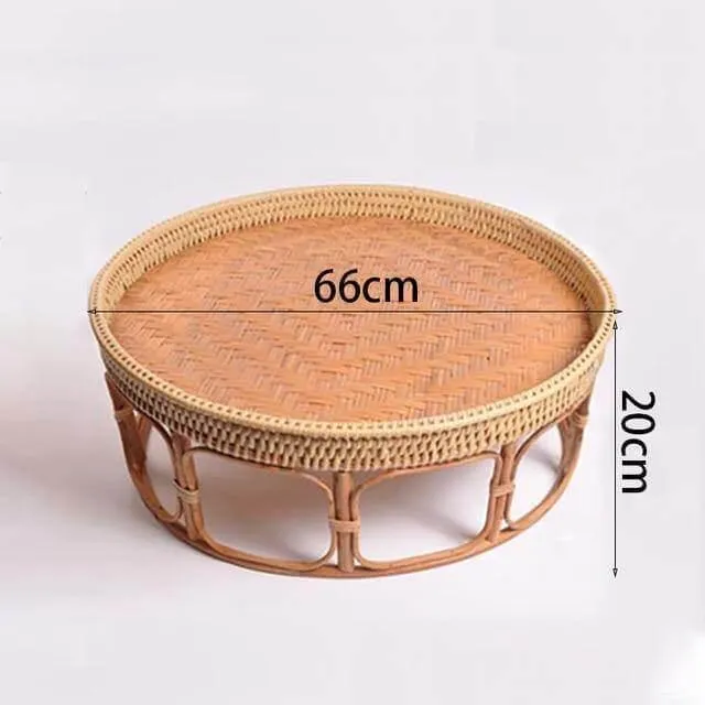 Rattan Picnic Tray - Versatile Outdoor Serving Table