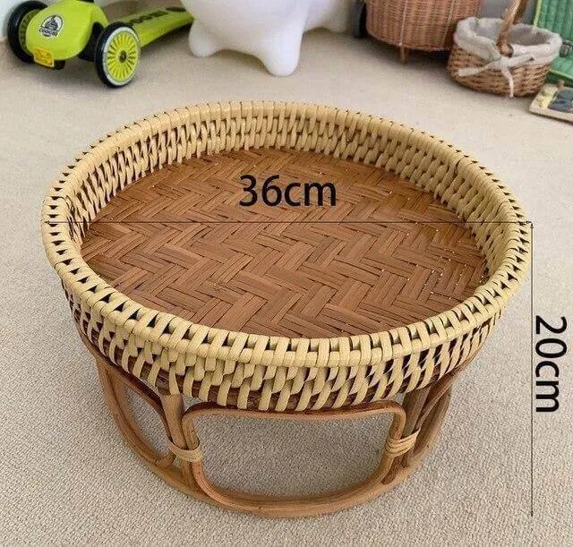 Rattan Picnic Tray - Versatile Outdoor Serving Table