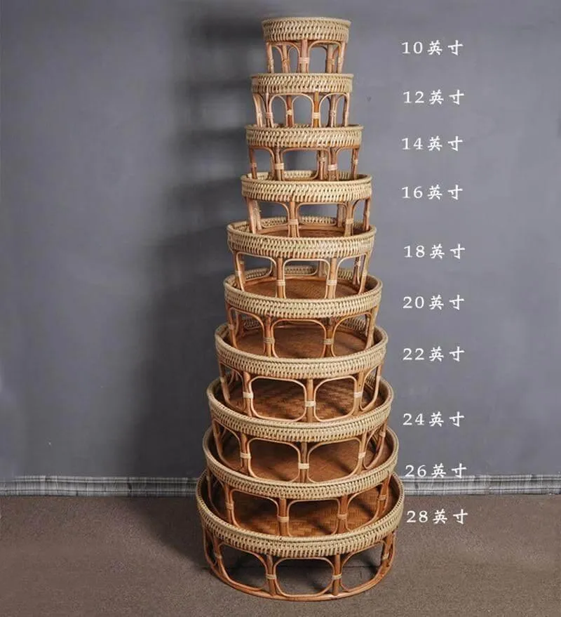 Rattan Picnic Tray - Versatile Outdoor Serving Table