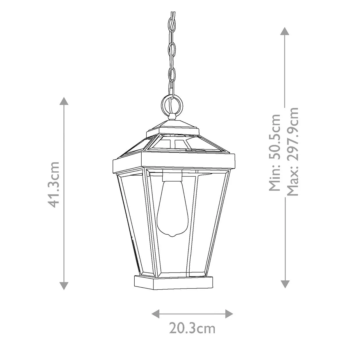 Ravine Medium Chain Lantern | Western Bronze