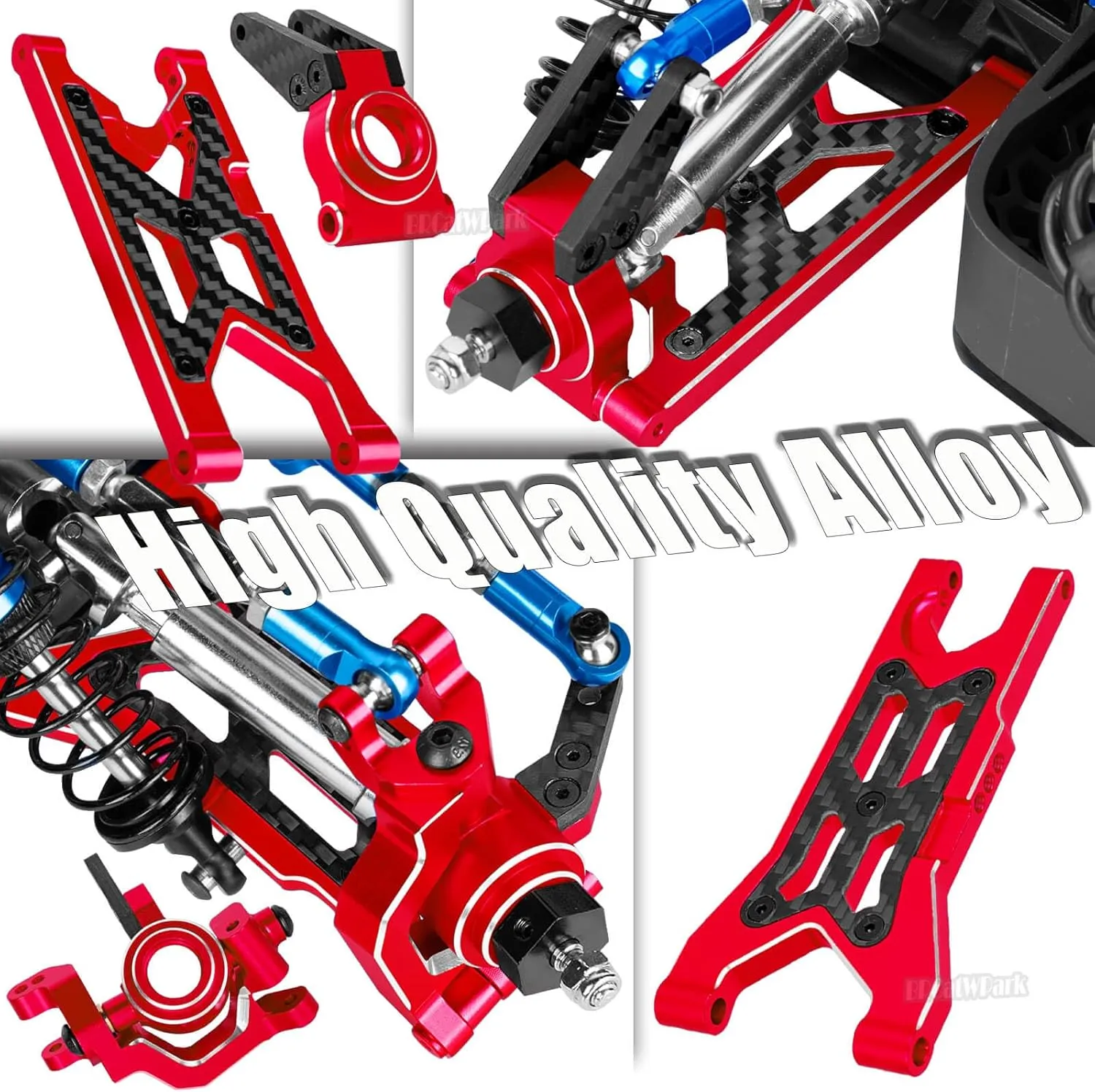 RC Upgrades Part for 1/10 Granite/Senton 3S & Mega550,Shock,A-Arm,Caster Block,Steering Blocks,Stub Axle Carriers,Links,Gearbox,Center Driveshaft Axles,Support,25T Spline,Steering,Red