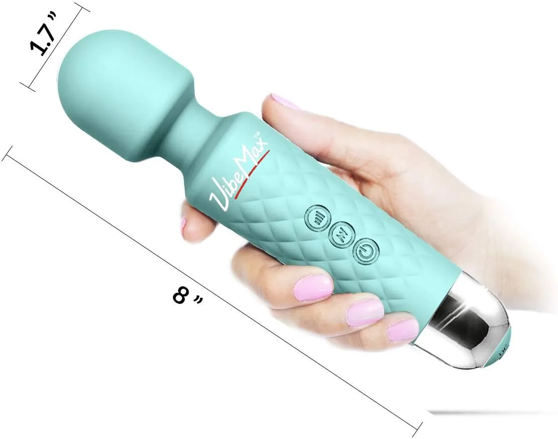 Rechargeable Personal Massager - Powerful Multi Speed Vibration - Whisper Quiet - Waterproof - for Muscle Tension Relief in Neck, Back, Shoulders, Legs and Feet - Turquoise