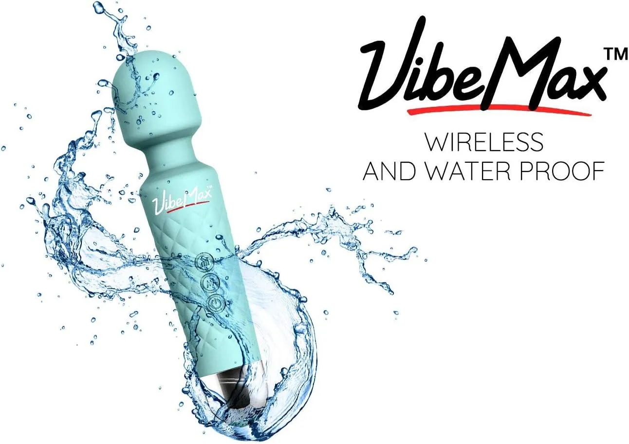 Rechargeable Personal Massager - Powerful Multi Speed Vibration - Whisper Quiet - Waterproof - for Muscle Tension Relief in Neck, Back, Shoulders, Legs and Feet - Turquoise