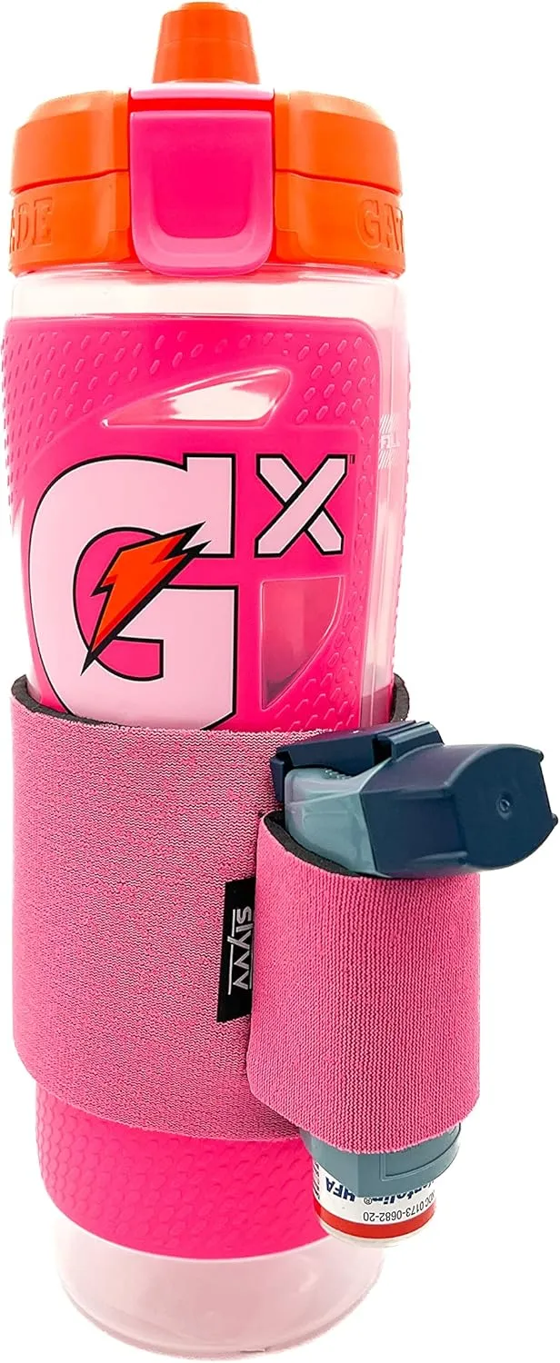 Rescue Inhaler Water Bottle Sleeve (Pink)