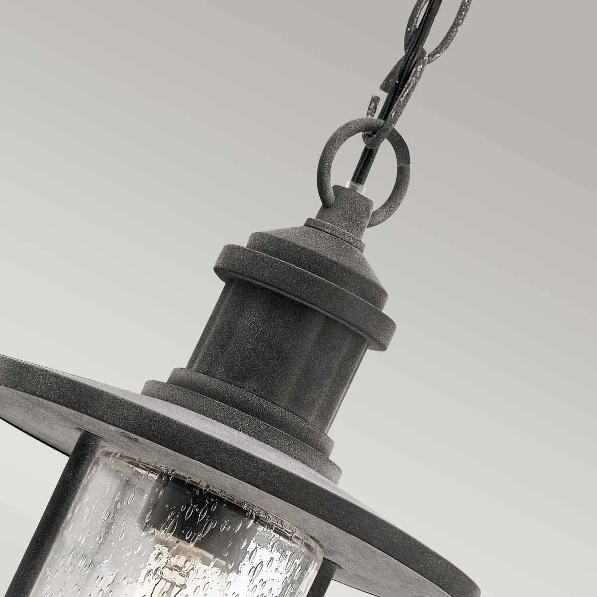 Riverwood 8" Chain Lantern | Weathered Zinc