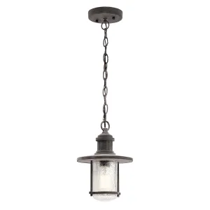 Riverwood 8" Chain Lantern | Weathered Zinc