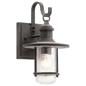 Riverwood Small Wall Lantern | Weathered Zinc
