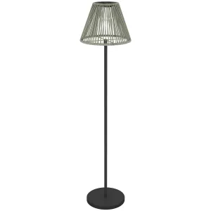 Rootz Rattan Solar Lamp - Boho Garden Light - Outdoor Solar Lantern - Warm White Light - Ø33 x 135cm