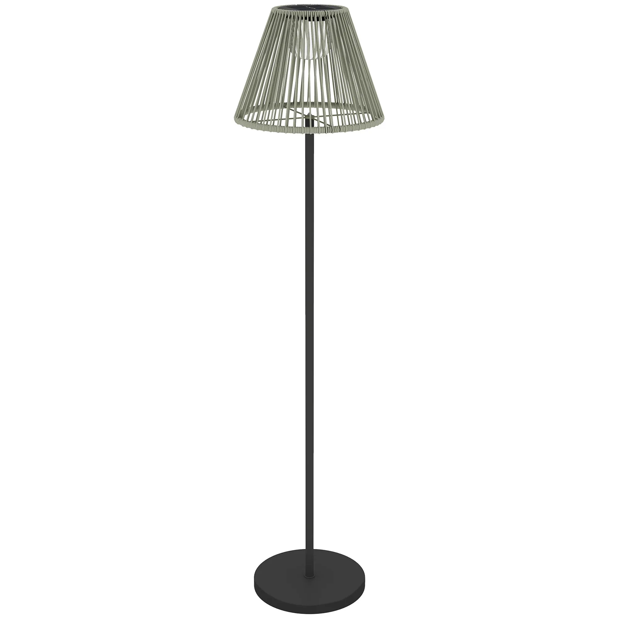 Rootz Rattan Solar Lamp - Boho Garden Light - Outdoor Solar Lantern - Warm White Light - Ø33 x 135cm