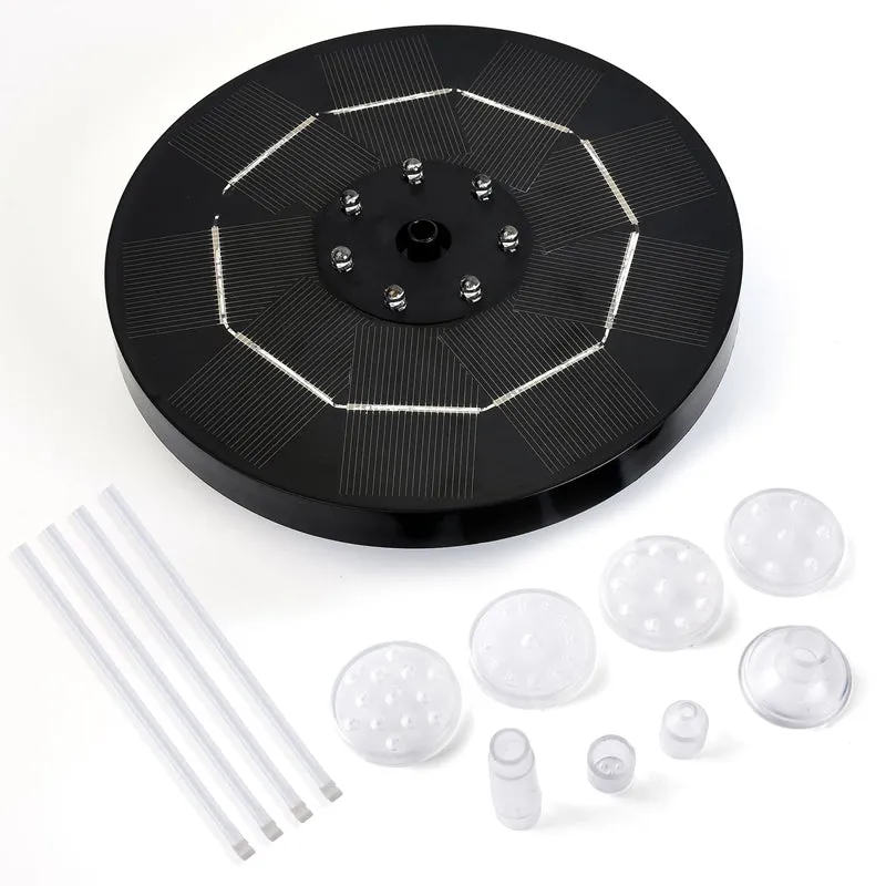 Round Shape Solar Colorful LED Water Floating Fountain Pump