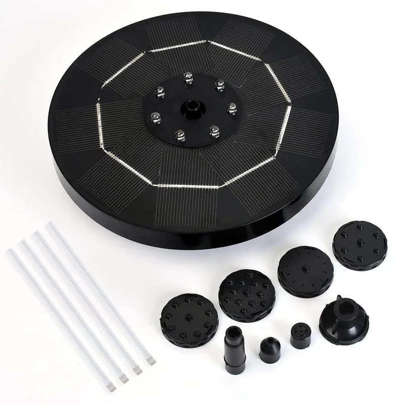 Round Shape Solar Colorful LED Water Floating Fountain Pump