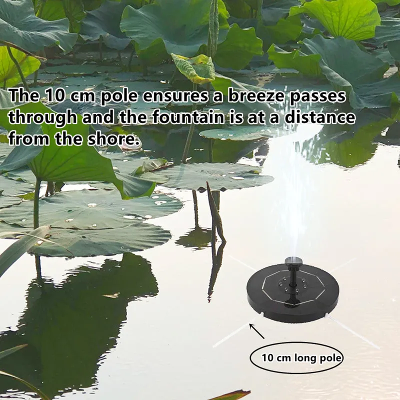 Round Shape Solar Colorful LED Water Floating Fountain Pump