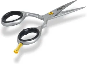 Rounded-Tip Trimming Scissors for Men – Stainless Steel High Carbon Beard, Mustache, and Ear Hair Grooming Scissor (Silver-Pointy-Tip)