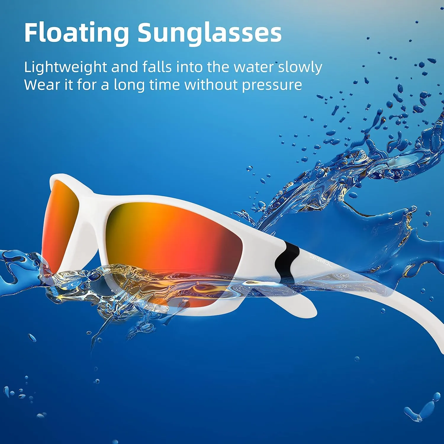 RUNCL Polarized Sports Sunglasses Billy, Fishing Sunglasses UV400 - Ultralight Floating TAC Lens, Anti-seawater Coating