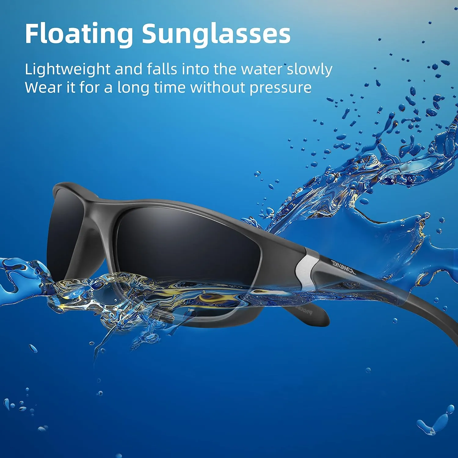 RUNCL Polarized Sports Sunglasses Billy, Fishing Sunglasses UV400 - Ultralight Floating TAC Lens, Anti-seawater Coating