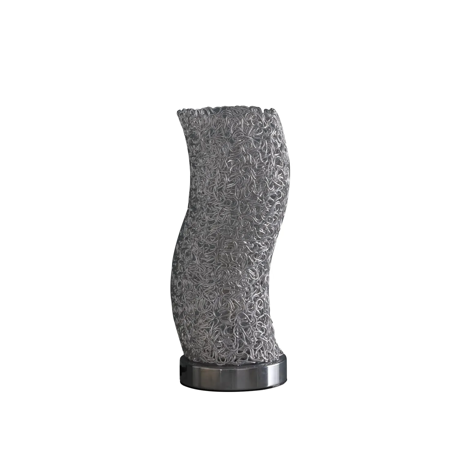 Rynx | Ore International 12-inch Artemis Exposed Aluminum Wired Curve Table Lamp